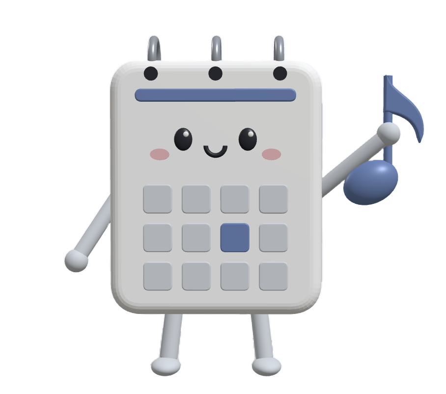 RosterFlow calendar mascot